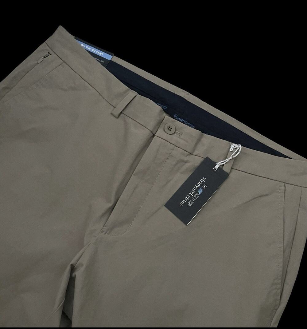 Vineyard Vines Pants Mens 36x34 Khaki On The Go Golf Performance 5 Pockets NWT